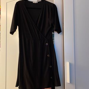 Faux Wrap dress with buttons